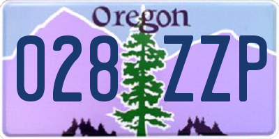 OR license plate 028ZZP