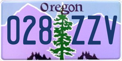 OR license plate 028ZZV