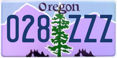 OR license plate 028ZZZ