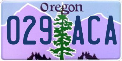 OR license plate 029ACA