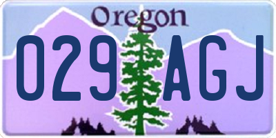 OR license plate 029AGJ