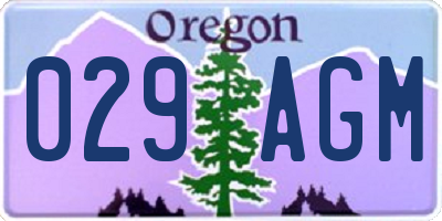 OR license plate 029AGM