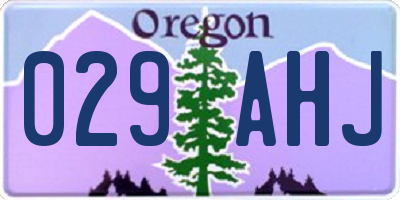 OR license plate 029AHJ