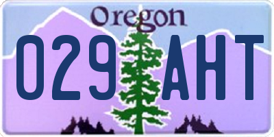 OR license plate 029AHT