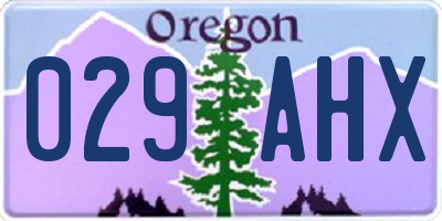 OR license plate 029AHX
