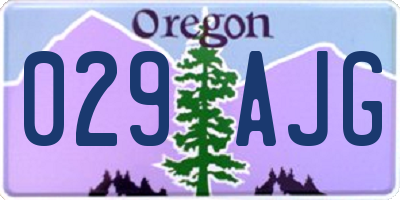 OR license plate 029AJG