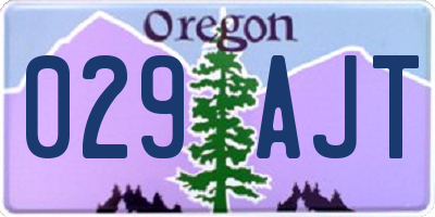 OR license plate 029AJT