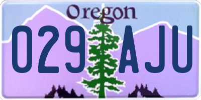 OR license plate 029AJU