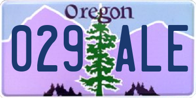 OR license plate 029ALE