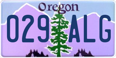 OR license plate 029ALG