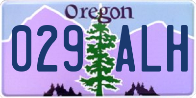 OR license plate 029ALH