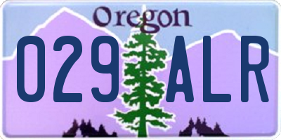OR license plate 029ALR