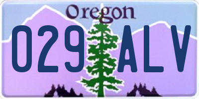 OR license plate 029ALV