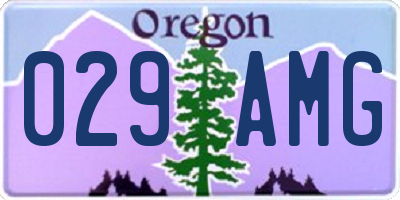 OR license plate 029AMG