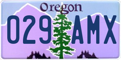 OR license plate 029AMX