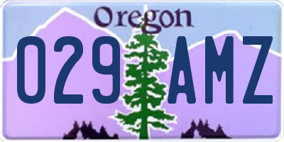 OR license plate 029AMZ
