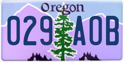 OR license plate 029AOB