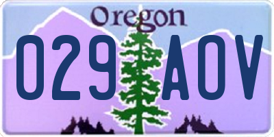 OR license plate 029AOV