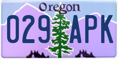 OR license plate 029APK