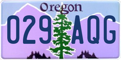 OR license plate 029AQG