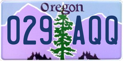 OR license plate 029AQQ