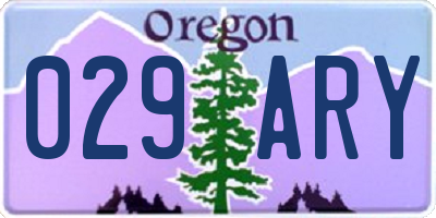OR license plate 029ARY