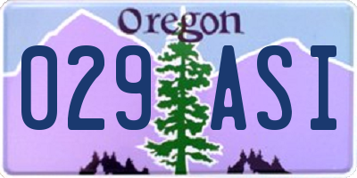 OR license plate 029ASI