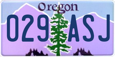 OR license plate 029ASJ