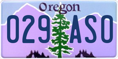OR license plate 029ASO