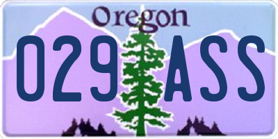 OR license plate 029ASS