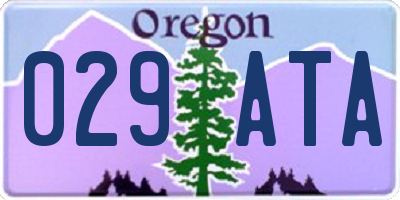 OR license plate 029ATA