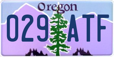 OR license plate 029ATF