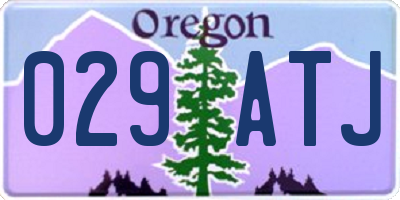 OR license plate 029ATJ