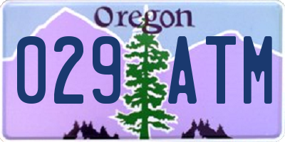 OR license plate 029ATM