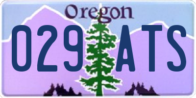 OR license plate 029ATS