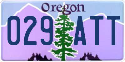 OR license plate 029ATT