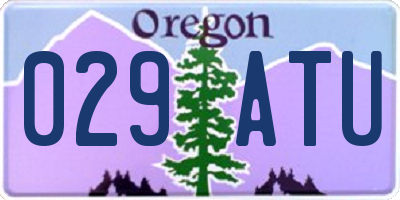 OR license plate 029ATU
