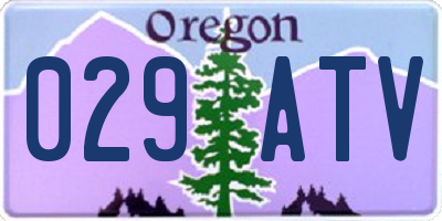 OR license plate 029ATV