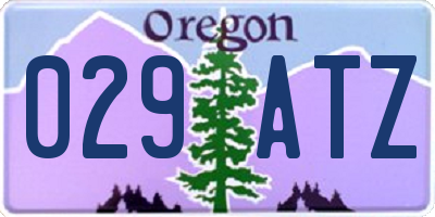 OR license plate 029ATZ
