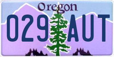 OR license plate 029AUT