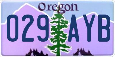OR license plate 029AYB