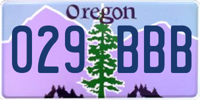 OR license plate 029BBB