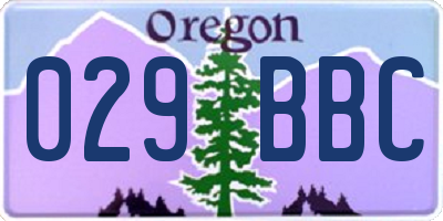 OR license plate 029BBC