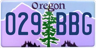 OR license plate 029BBG