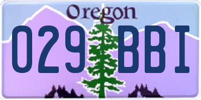 OR license plate 029BBI