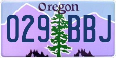 OR license plate 029BBJ