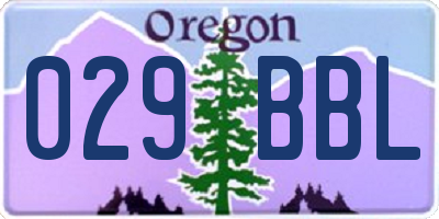 OR license plate 029BBL