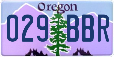 OR license plate 029BBR