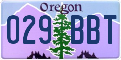 OR license plate 029BBT