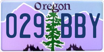 OR license plate 029BBY